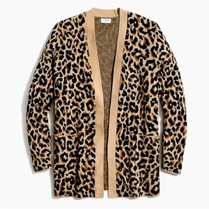 J. Crew Factory Leopard Open Cardigan 2X